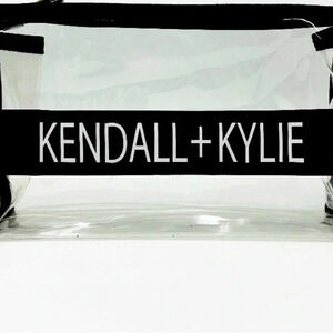 Kendall & Kylie Clear Black Cosmetic Bag NWOT